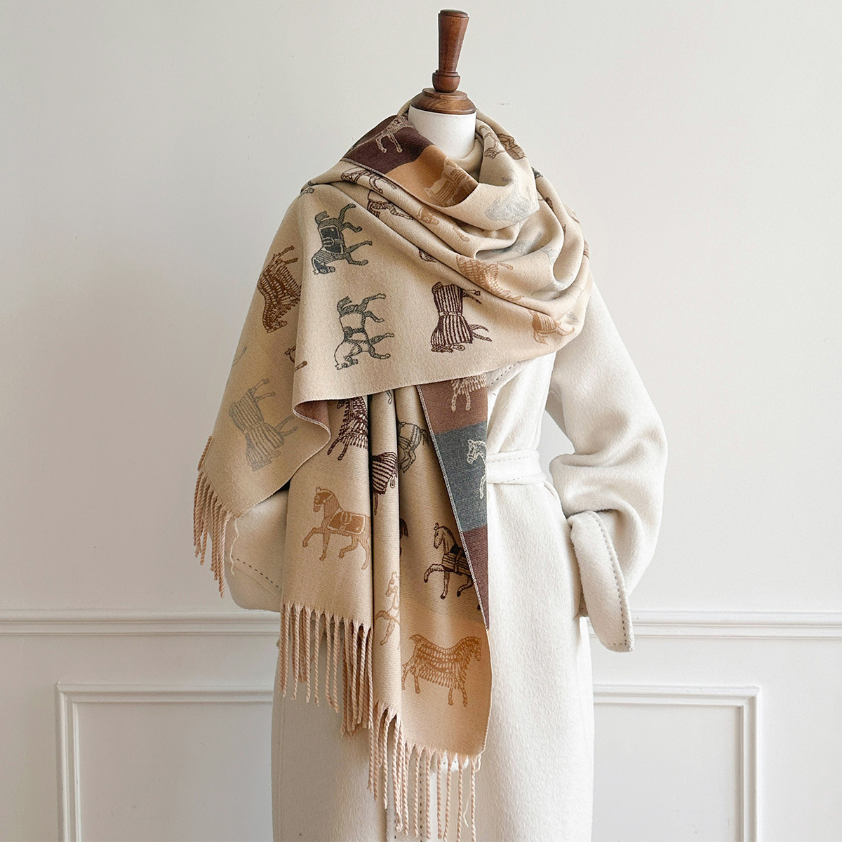 Winter Scarf Women Luxury Hors - огляд і ціна Infinity Scarf Knit