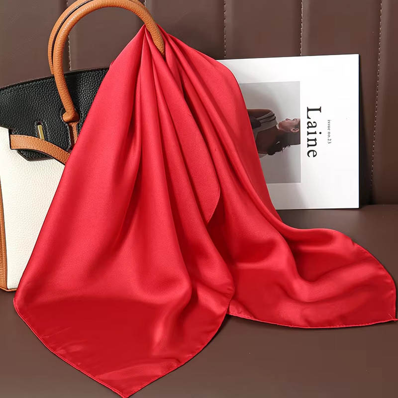 Luxury Solid Color Silk Square - огляд і ціна Scarf Silk Square