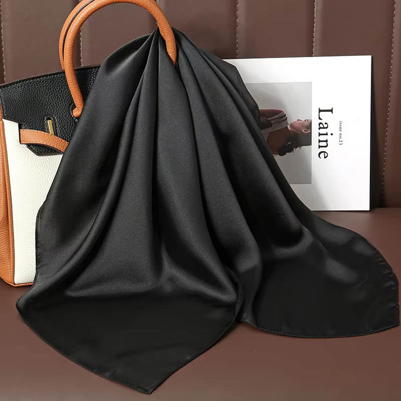 Luxury Solid Color Silk Square - огляд і ціна Scarf Silk Square