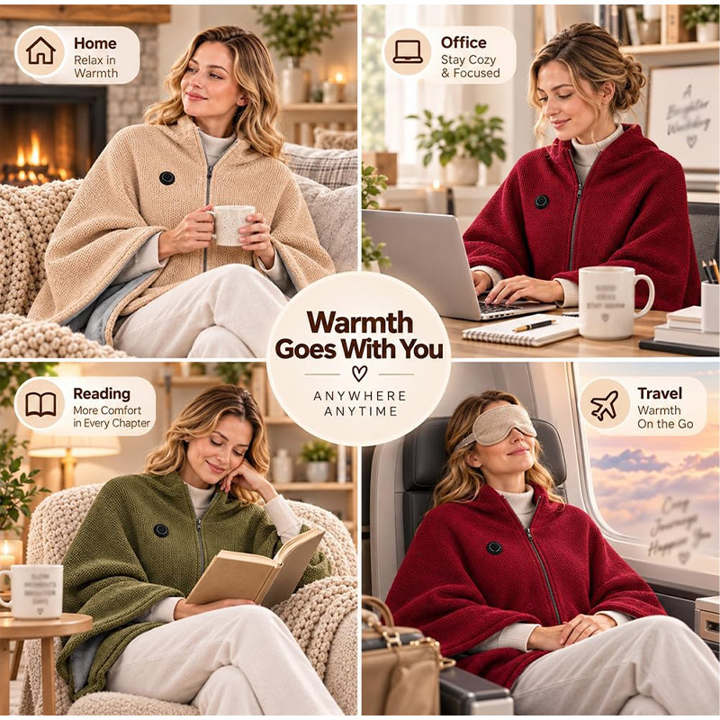 New Autumn Winter Warm Heated  - огляд і ціна Woven Scarf Blanket