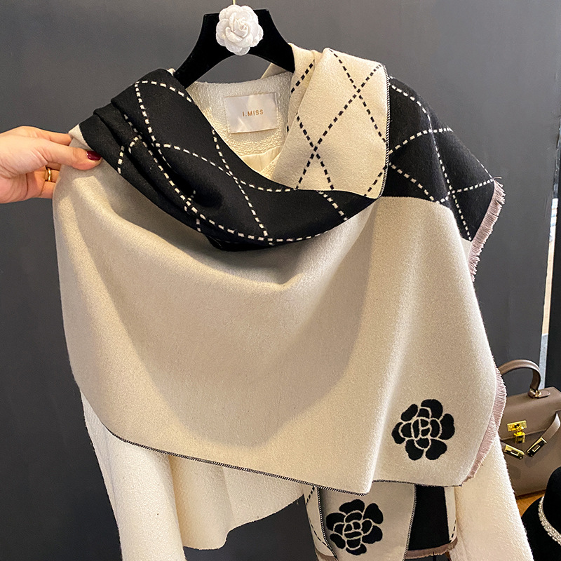 Winter Scarf Women Luxury Flor - огляд і ціна Woven Scarf Blanket