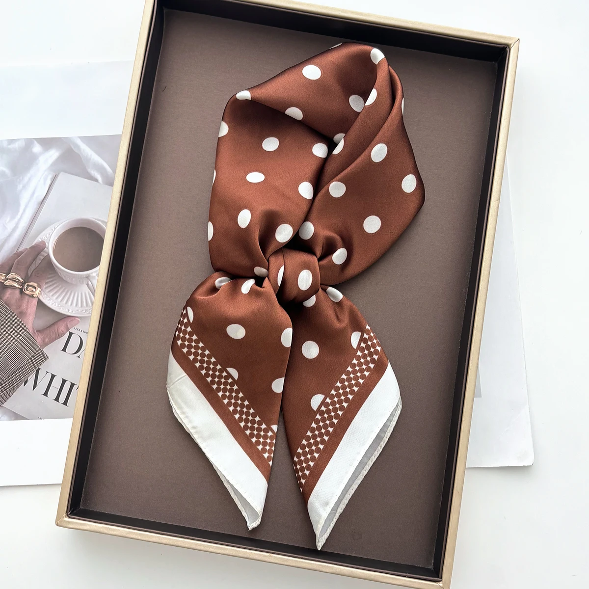 Women Elegant Soft Satin Squar - огляд і ціна Scarf Silk Square