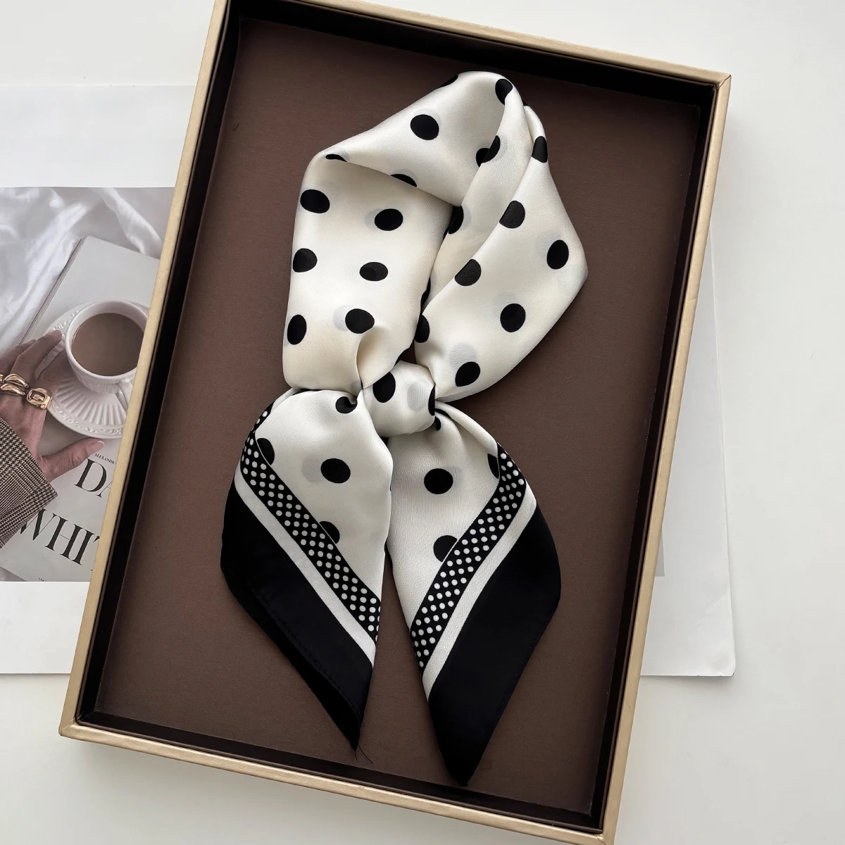 Women Elegant Soft Satin Squar - огляд і ціна Scarf Silk Square