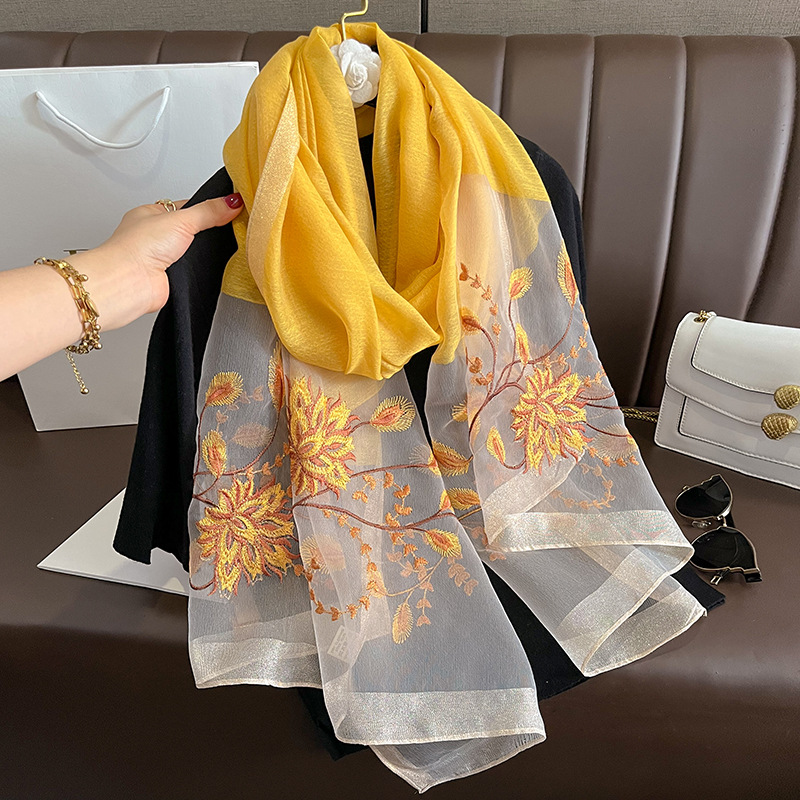 Spring Summer Solid Silk Scarf - огляд і ціна Woven Scarf Blanket
